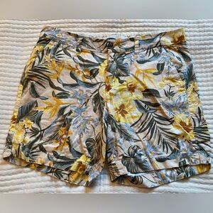 Old Navy Tropical Floral Women's Shorts in Yellow, Green and Blue